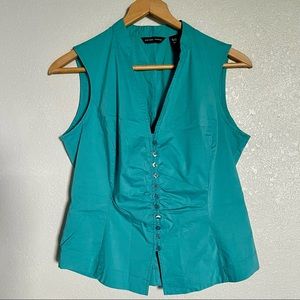 COPY - New York & Company Sleeveless Collared Button Down Shirt - Size 6